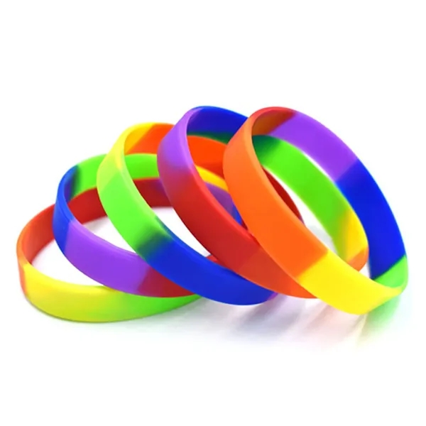 Silicone Rainbow Wristband - Silicone Rainbow Wristband - Image 0 of 3