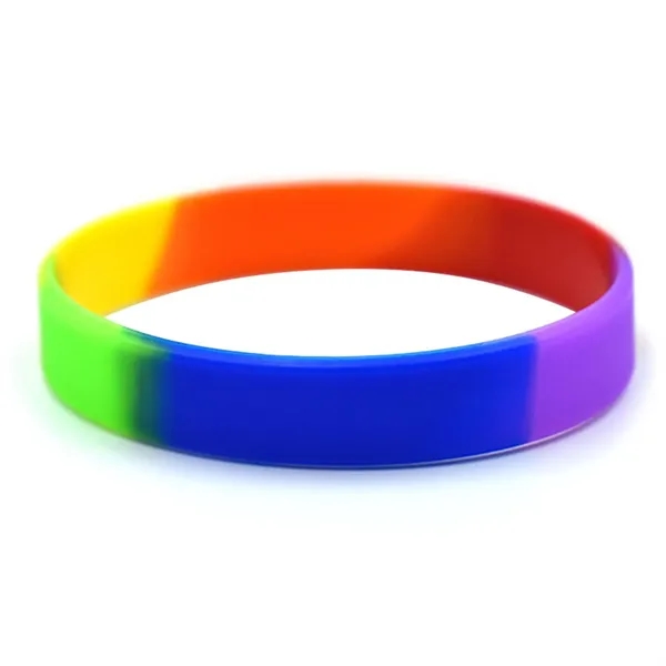 Silicone Rainbow Wristband - Silicone Rainbow Wristband - Image 1 of 3