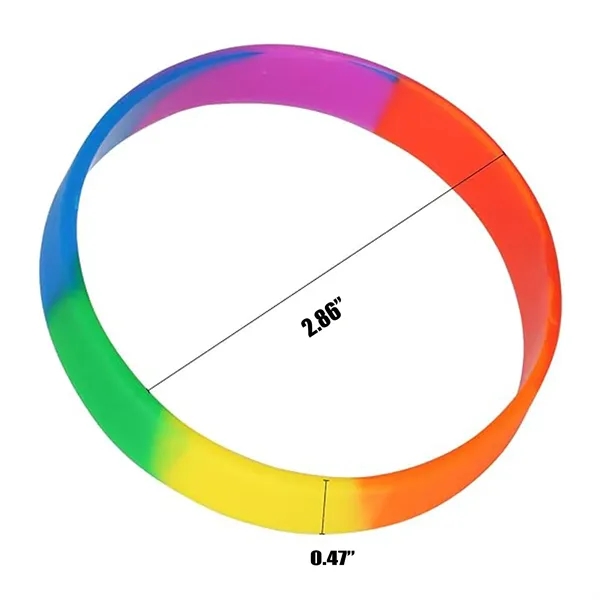 Silicone Rainbow Wristband - Silicone Rainbow Wristband - Image 2 of 3