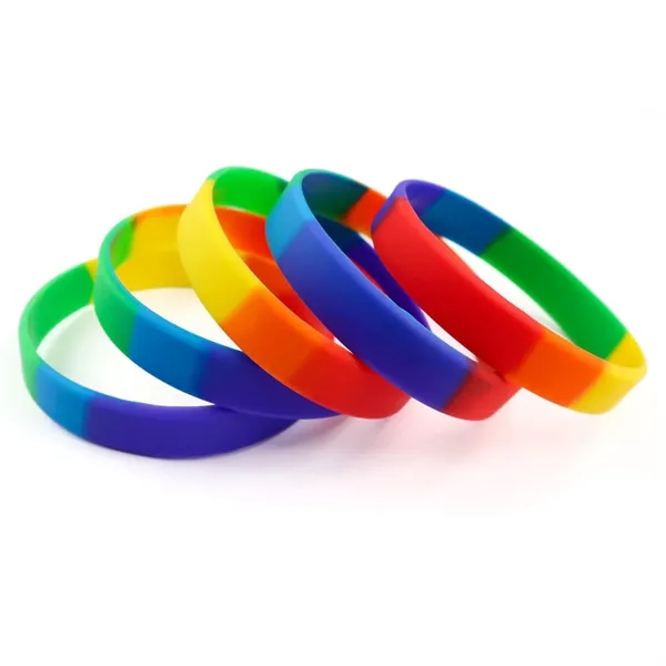 Silicone Rainbow Wristband - Silicone Rainbow Wristband - Image 3 of 3