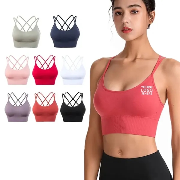 Cross Back Sports Bra for Women - Cross Back Sports Bra for Women - Image 0 of 4