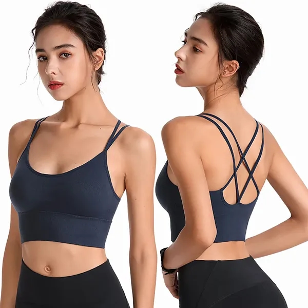 Cross Back Sports Bra for Women - Cross Back Sports Bra for Women - Image 1 of 4