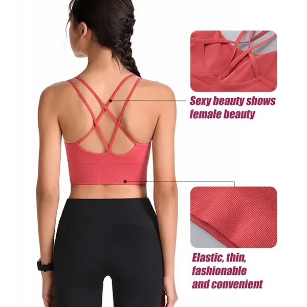 Cross Back Sports Bra for Women - Cross Back Sports Bra for Women - Image 2 of 4