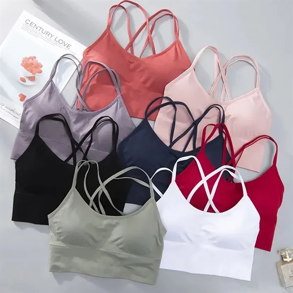 Cross Back Sports Bra for Women - Cross Back Sports Bra for Women - Image 3 of 4