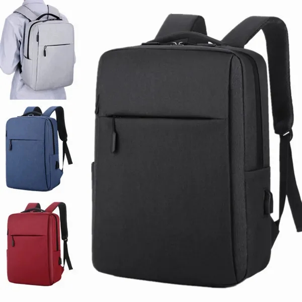 Travel Business 15.6" Laptops Backpack With Charging Port - Travel Business 15.6" Laptops Backpack With Charging Port - Image 1 of 5