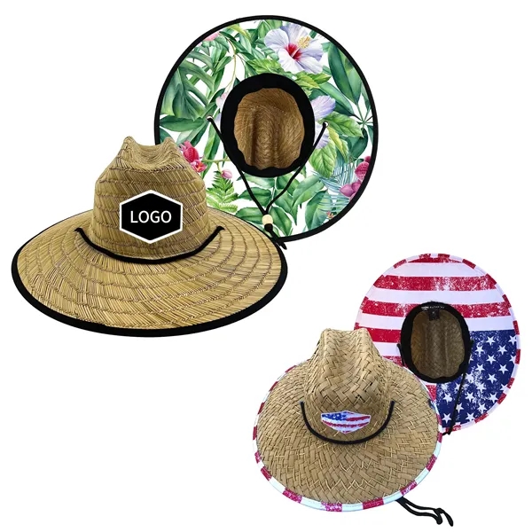 Sun Protection Adjustable Adult Straw Hat - Sun Protection Adjustable Adult Straw Hat - Image 0 of 2