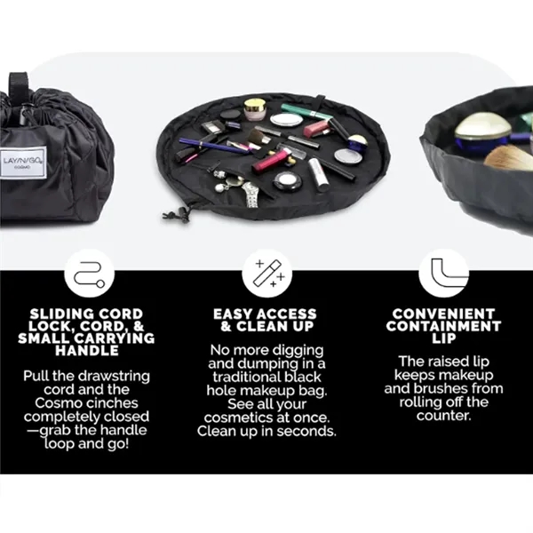 Drawstring Cosmetic & Makeup Bag - Drawstring Cosmetic & Makeup Bag - Image 2 of 3