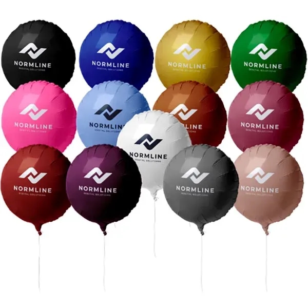 18" Circular Mylar Balloon 1 Color 1 Side - 18" Circular Mylar Balloon 1 Color 1 Side - Image 13 of 13