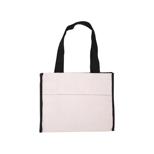 Cotton Gusset Accent Box Tote Bag - Cotton Gusset Accent Box Tote Bag - Image 2 of 8