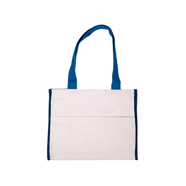 Cotton Gusset Accent Box Tote Bag - Cotton Gusset Accent Box Tote Bag - Image 5 of 8