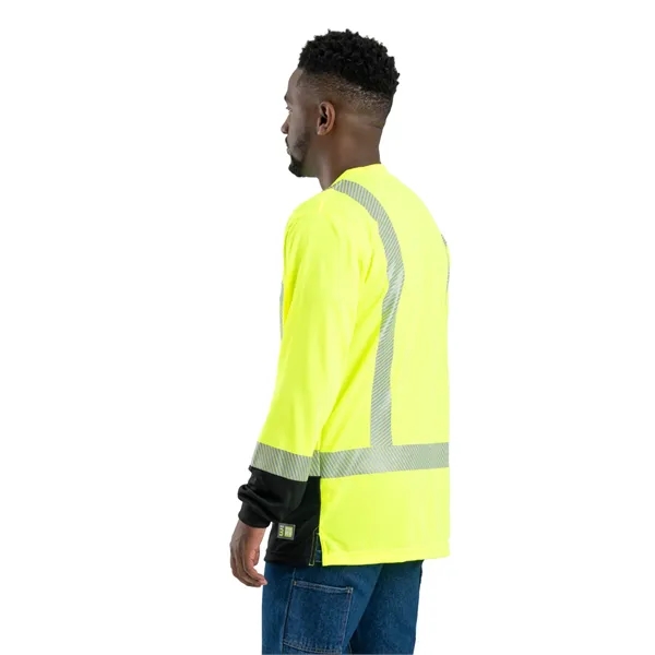 Berne Men's Hi-Vis Class 3 Color Blocked Long-Sleeve T-Shirt - Berne Men's Hi-Vis Class 3 Color Blocked Long-Sleeve T-Shirt - Image 2 of 2