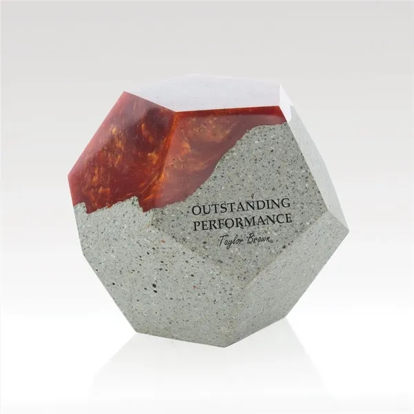 Nebula Hexagon Award with Concrete and Resin