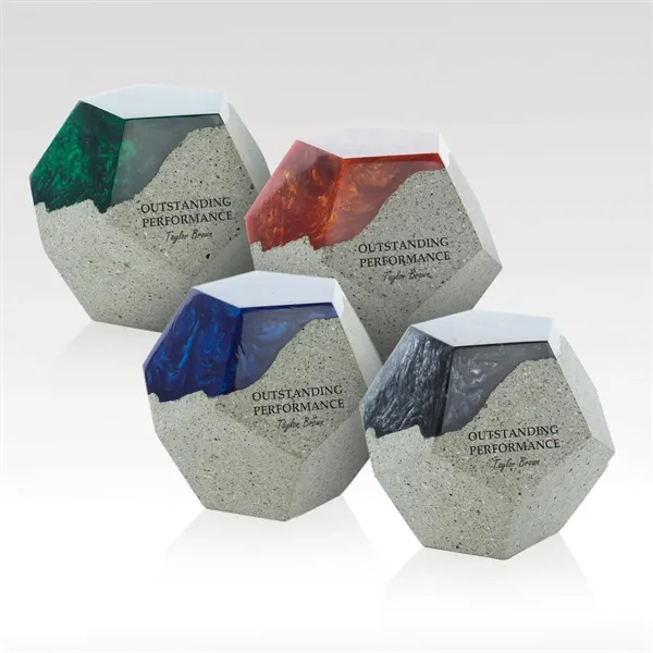 Nebula Hexagon Award with Concrete and Resin