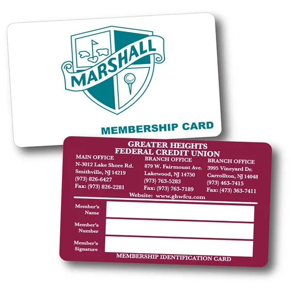 Lightweight Plastic Membership Card - Lightweight Plastic Membership Card - Image 0 of 0