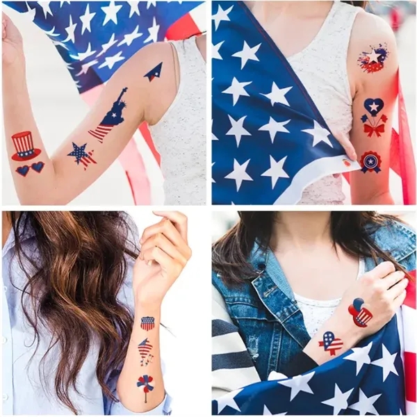 July 4 Tattoo sticker 6-Piece - July 4 Tattoo sticker 6-Piece - Image 1 of 2