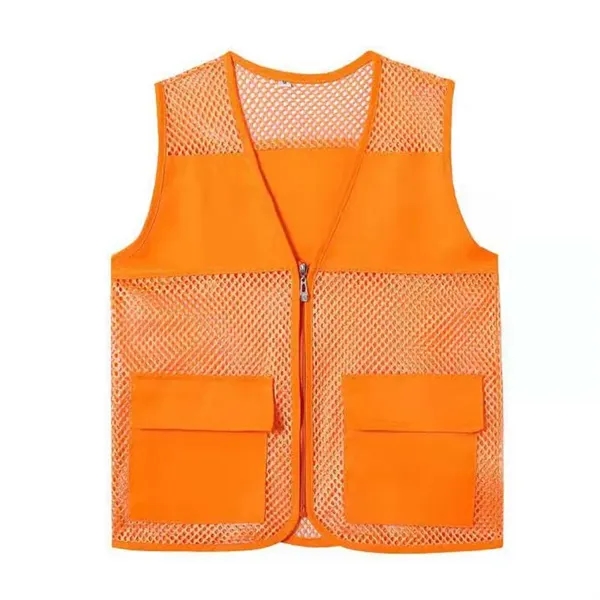 23 1/2 " Custom Mesh Vest With Pockets - 23 1/2 " Custom Mesh Vest With Pockets - Image 1 of 3