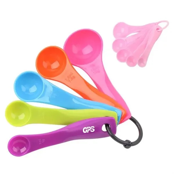 5 Piece Set Colored Measuring Spoons - 5 Piece Set Colored Measuring Spoons - Image 0 of 2