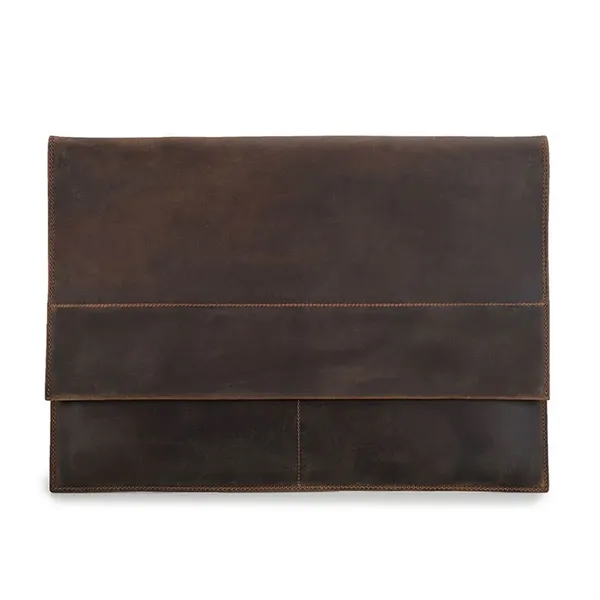 Genuine Leather Portfolio Protective Laptop Sleeve Bag - Genuine Leather Portfolio Protective Laptop Sleeve Bag - Image 10 of 12