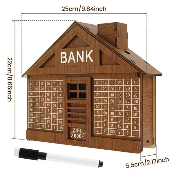 Wooden Coin Bank - Wooden Coin Bank - Image 1 of 3