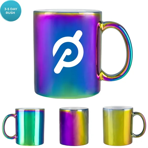 Iridescent Mug White Inner 11 Oz - Iridescent Mug White Inner 11 Oz - Image 0 of 0