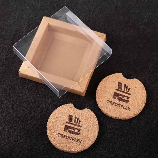 2 Piece Corkster Car Coaster Set In Box - 2 Piece Corkster Car Coaster Set In Box - Image 0 of 2