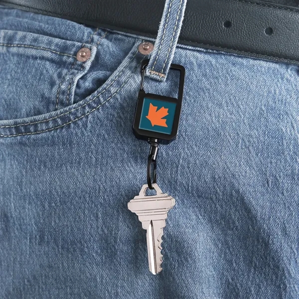 Roundup Retractable Keychain - Roundup Retractable Keychain - Image 2 of 2