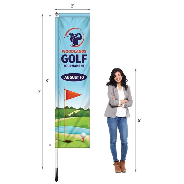 2' x 8' Custom Double Sided Windchaser Flag - 2' x 8' Custom Double Sided Windchaser Flag - Image 4 of 7