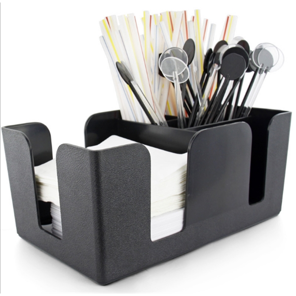 Napkin Caddy / Holder with 6 Straw Pockets - Napkin Caddy / Holder with 6 Straw Pockets - Image 4 of 6