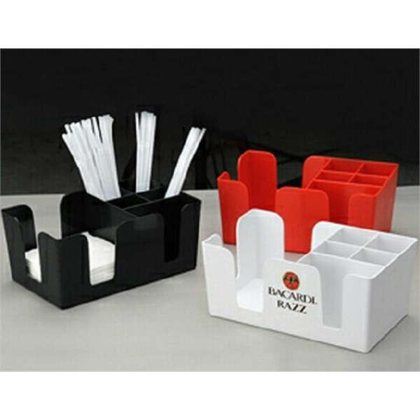 Napkin Caddy / Holder with 6 Straw Pockets - Napkin Caddy / Holder with 6 Straw Pockets - Image 6 of 6