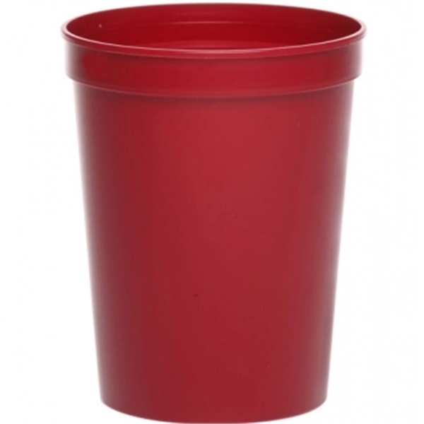 Frosted Plastic Stadium Cup 16 oz. Set of 10, Bulk Pack - Shatterproof,  Flexible, Reusable Party Cups - Red