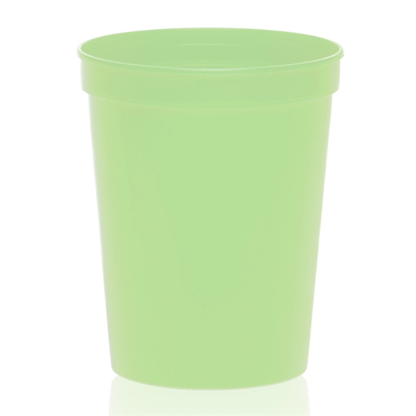 24-Pack 16-Ounce Green Plastic Stadium Cups, Bulk Reusable Tumblers for All  Occasions and Celebrations