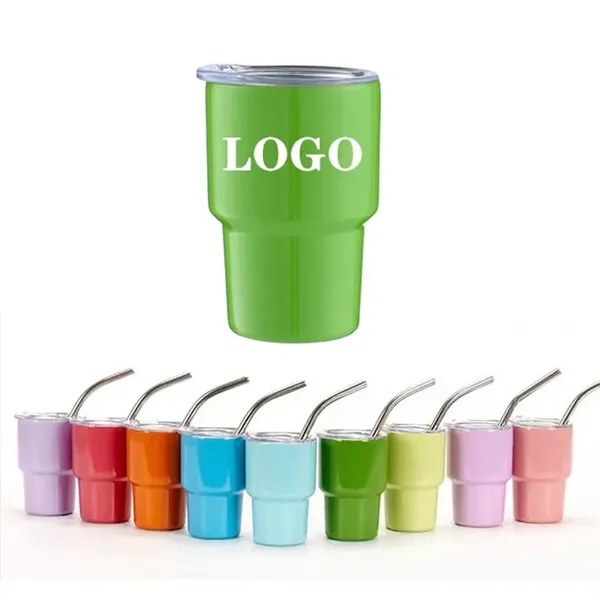 3oz 304 Stainless Steel Insulated Cold Cup w/Lid & St - 3oz 304 Stainless Steel Insulated Cold Cup w/Lid & St - Image 0 of 2