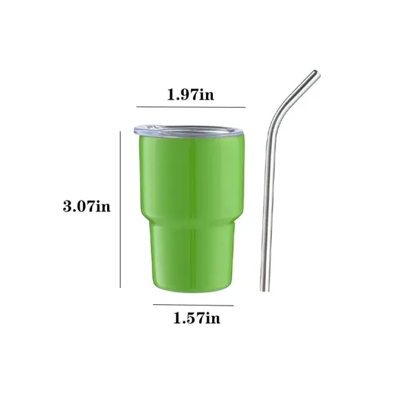3oz 304 Stainless Steel Insulated Cold Cup w/Lid & St - 3oz 304 Stainless Steel Insulated Cold Cup w/Lid & St - Image 1 of 2
