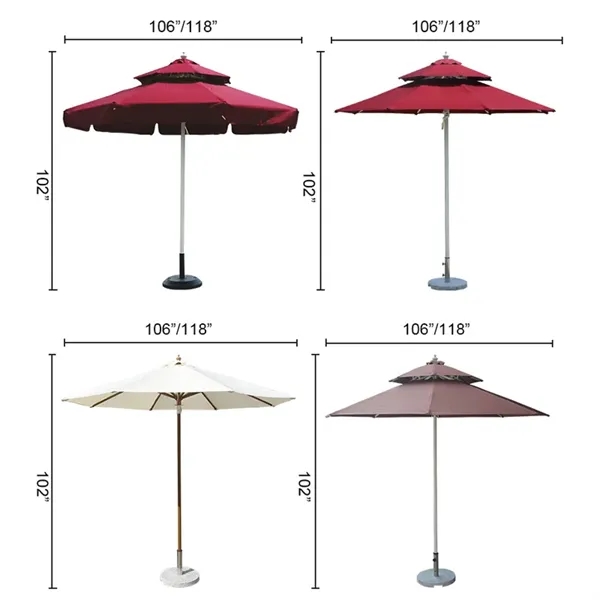 Heavy Duty Polyester Aluminum Patio Market Umbrella - Heavy Duty Polyester Aluminum Patio Market Umbrella - Image 1 of 3