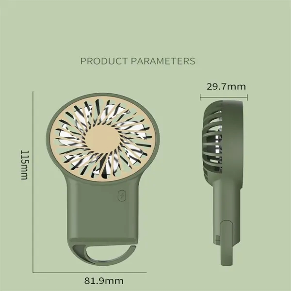 Handheld hook fan, USB fast charging with 3 speed settings - Handheld hook fan, USB fast charging with 3 speed settings - Image 5 of 6