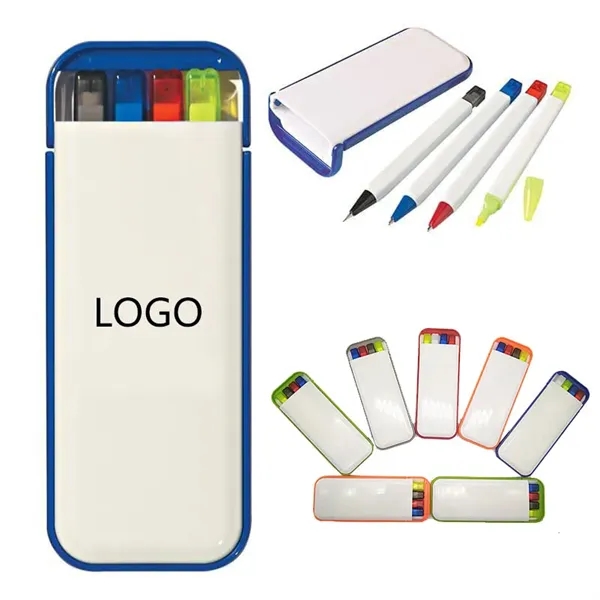 Highlighter Markers Pencil Stationary Set With Portable Case - Highlighter Markers Pencil Stationary Set With Portable Case - Image 0 of 2