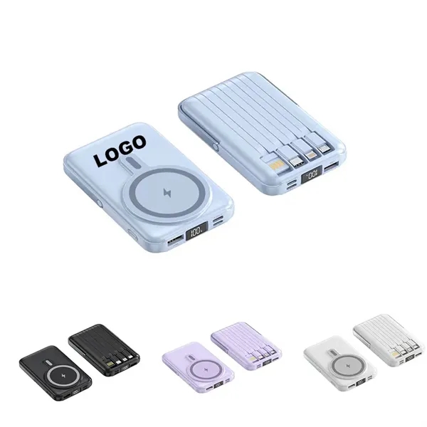 4 in 1 Magnetic Wireless Power Bank with LED Display - 4 in 1 Magnetic Wireless Power Bank with LED Display - Image 0 of 3