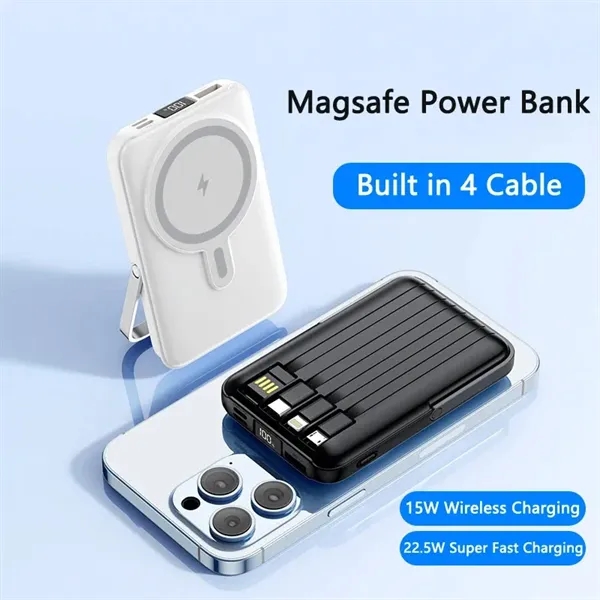 4 in 1 Magnetic Wireless Power Bank with LED Display - 4 in 1 Magnetic Wireless Power Bank with LED Display - Image 2 of 3