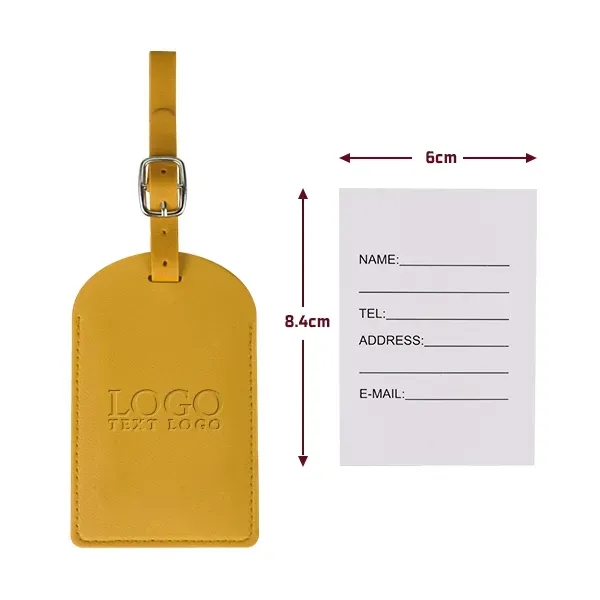 Vegan Leather Luggage Tags With Logo - Vegan Leather Luggage Tags With Logo - Image 20 of 27