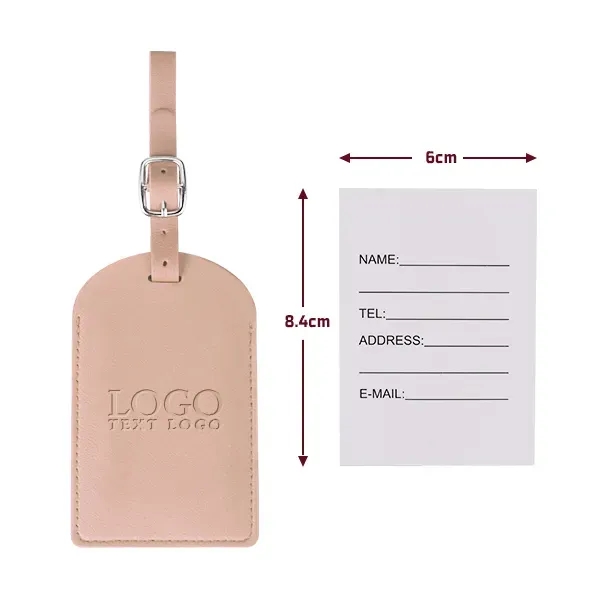 Vegan Leather Luggage Tags With Logo - Vegan Leather Luggage Tags With Logo - Image 22 of 26