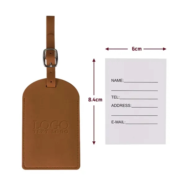 Vegan Leather Luggage Tags With Logo - Vegan Leather Luggage Tags With Logo - Image 24 of 26