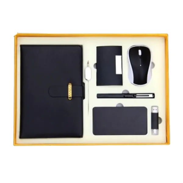 A5 Luxury PU Leather Notebook with Office Supplies Gift Set - A5 Luxury PU Leather Notebook with Office Supplies Gift Set - Image 0 of 1