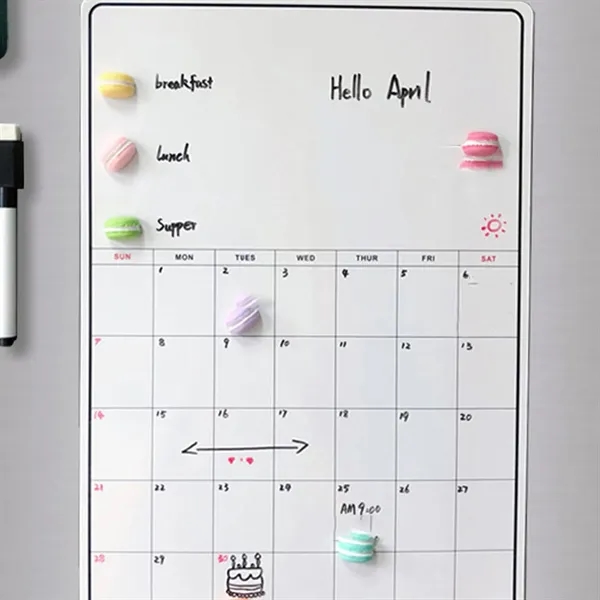 Magnetic Monthly Fridge Calendar - Magnetic Monthly Fridge Calendar - Image 1 of 2