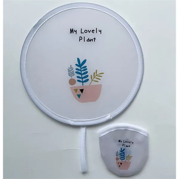 Personalized Folding-Hand Round Advertising-Fan - Personalized Folding-Hand Round Advertising-Fan - Image 3 of 6