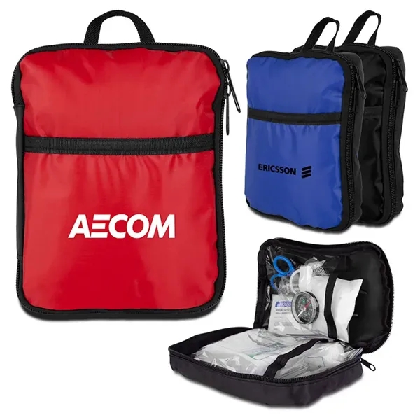 60pc First Aid Kit in Portable Traveling Bag - 60pc First Aid Kit in Portable Traveling Bag - Image 0 of 16