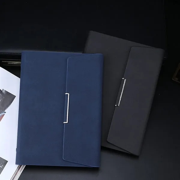 6-Ring Binder A5 Notebook Padfolio with Pen Slot - 6-Ring Binder A5 Notebook Padfolio with Pen Slot - Image 6 of 9