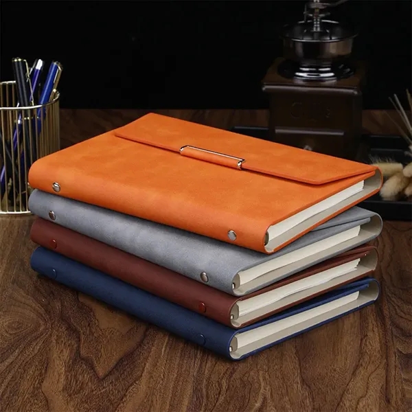 6-Ring Binder A5 Notebook Padfolio with Pen Slot - 6-Ring Binder A5 Notebook Padfolio with Pen Slot - Image 3 of 9