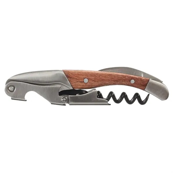 Mahogany Style Waiter's Corkscrew Wine Bottle Opener - Mahogany Style Waiter's Corkscrew Wine Bottle Opener - Image 1 of 1
