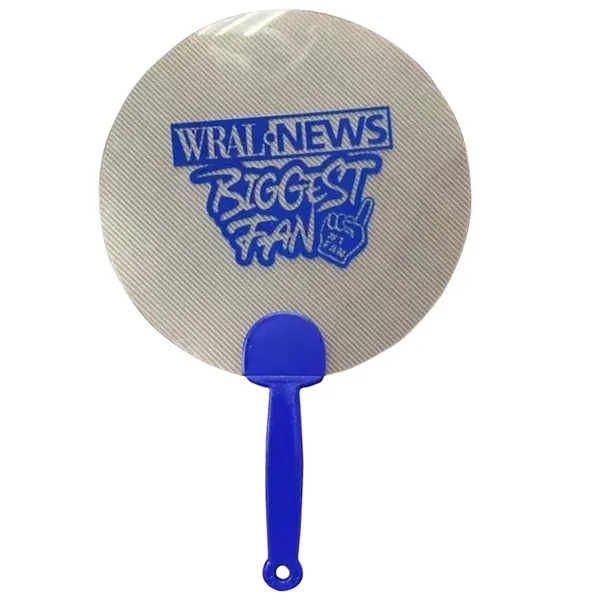 Custom Printed Round Paper Hand Fan for Wedding or Event - Custom Printed Round Paper Hand Fan for Wedding or Event - Image 2 of 6