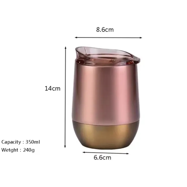 Stainless Steel Wine Tumbler With Lid - Stainless Steel Wine Tumbler With Lid - Image 3 of 3